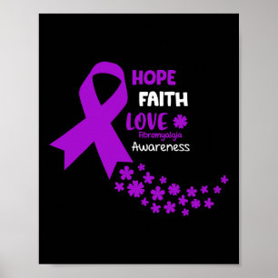 T-Shirt der Sensibilisierung Hoffnung Glaube Liebe Poster