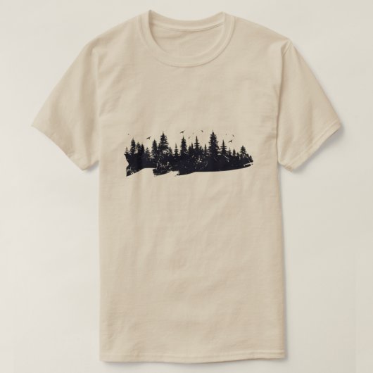 T - Shirt der Silhouette Naturwald (Design vorne)