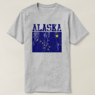 T - Shirt der Staatsflagge Alaska (beschädigt)