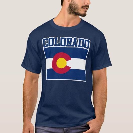 T - Shirt der Staatsflagge Colorado (Vorderseite)