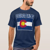T - Shirt der Staatsflagge Colorado (beschädigt) (Vorderseite)