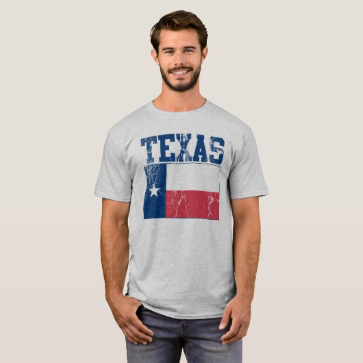 T - Shirt der Staatsflagge in Texas (beschädigt) (Vorne ganz)