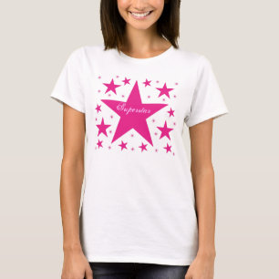 T - Shirt der Superstar-Frau, rosa