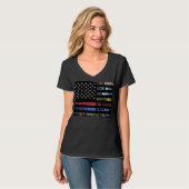 T - Shirt der Support-Flag-Unterstützung für First (Vorderseite Vollansicht)