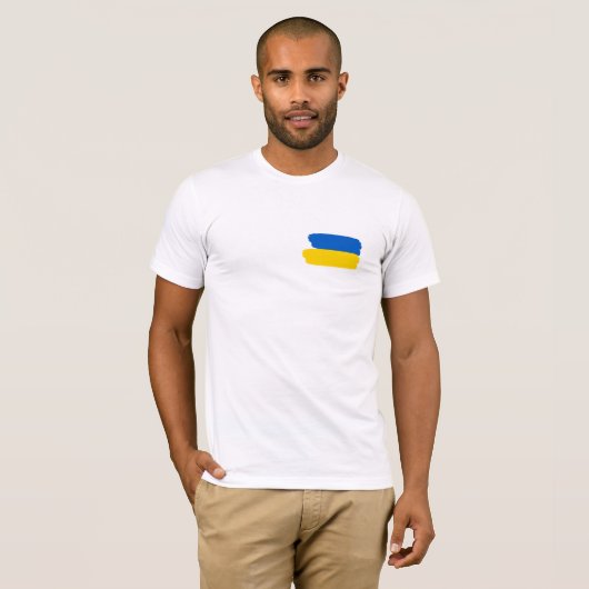 T - Shirt der ukrainischen Flagge (Vorne ganz)