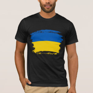 T - Shirt der ukrainischen Flagge