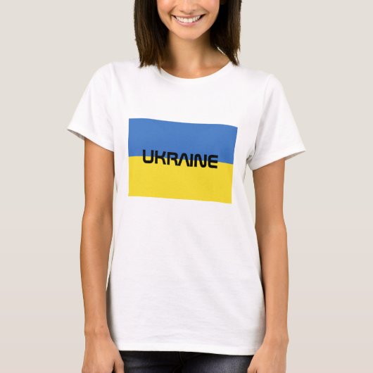 T - Shirt der ukrainischen Flagge (Vorderseite)