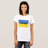 T - Shirt der ukrainischen Flagge (Vorne ganz)
