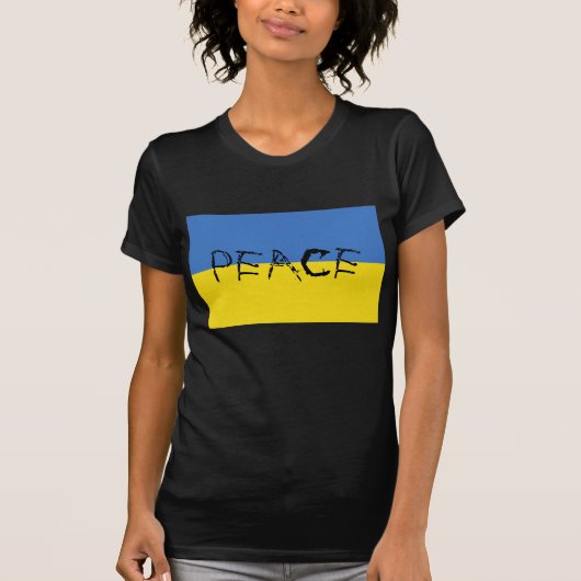 T - Shirt der ukrainischen Flagge (Vorderseite)