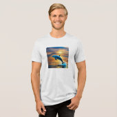 T - Shirt der verspielten Dolphin Splash (Vorderseite voll)