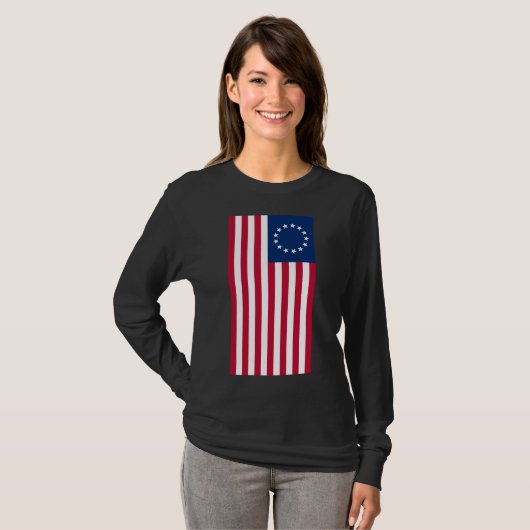 T - Shirt der vertikalen Betsy-Ross-Flagge (Vorne ganz)