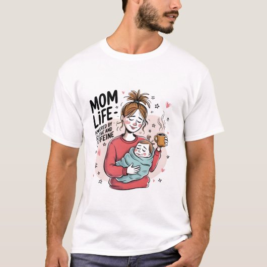 T - Shirt der Vintagen Blumenmutter (Vorderseite)