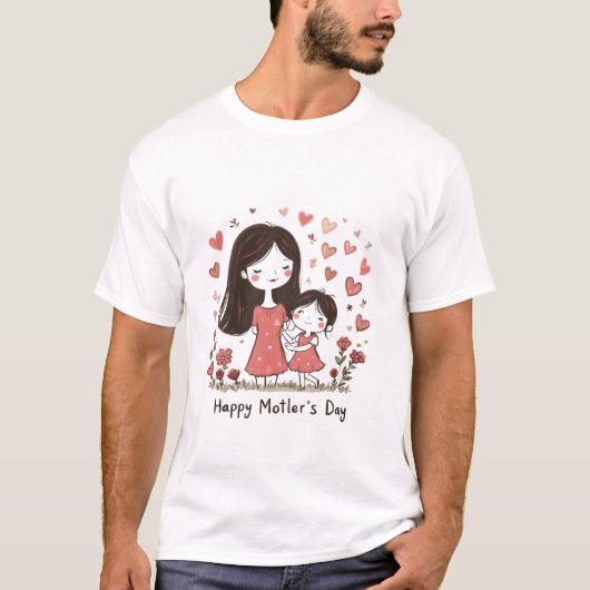 T - Shirt der Vintagen Blumenmutter (Vorderseite)