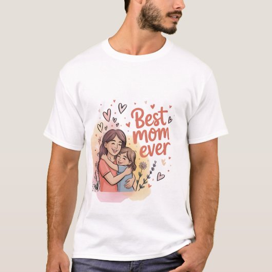 T - Shirt der Vintagen Blumenmutter (Vorderseite)