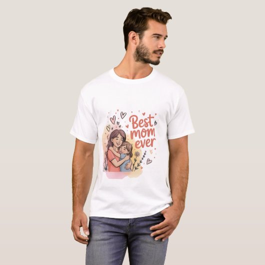 T - Shirt der Vintagen Blumenmutter (Vorne ganz)