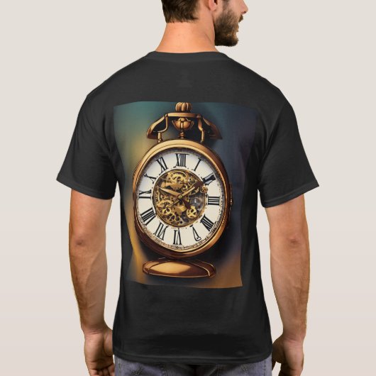 T - Shirt der Vintagen Uhr (Rückseite)