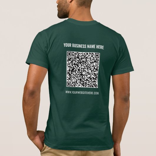T - Shirt der Website für benutzerdefinierte QR-Co (Rückseite)