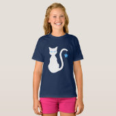 T - Shirt der weißen Katze (Kind) (Vorne ganz)
