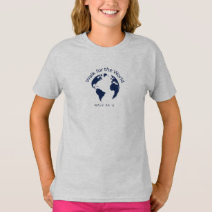 T - Shirt der Welt - Mädchen leicht grau