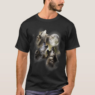 T - Shirt der Wölfe am Mond
