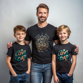 T - Shirt des anpassbaren Vaters - Namen und Botsc