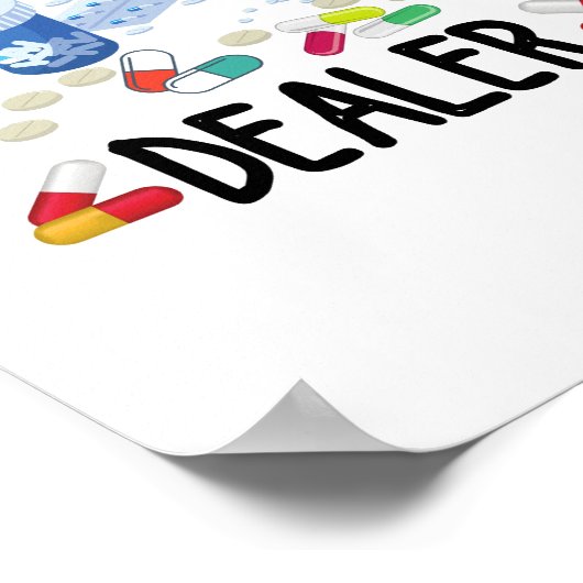 T - Shirt des Arzneimittelhändlers Poster (Ecke)