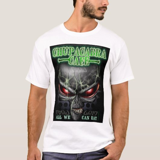 T - Shirt des Chupacabra-Café-(alien) (Vorderseite)