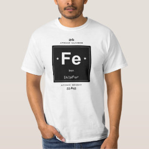T - Shirt des Eisen-chemischen Elements mit