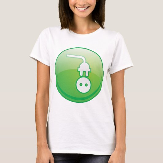 T - Shirt des elektrischen Plug-Symbols (Vorderseite)