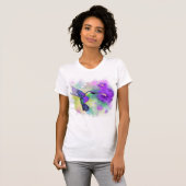 T - Shirt des farbenfrohen Flying Hummingbird (Vorne ganz)