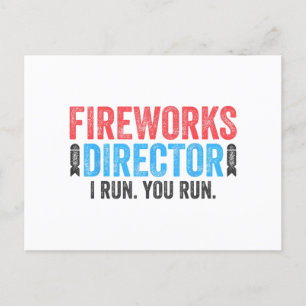 T - Shirt des Feuerwerksdirektors am 4. Juli Shirt Postkarte