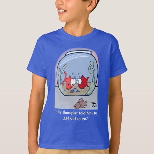 T - Shirt des "Funny Fish Story Boy" (Vorderseite)