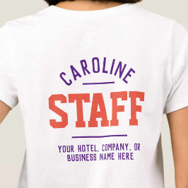 T - Shirt des Gastgewerbes auf beiden Seiten