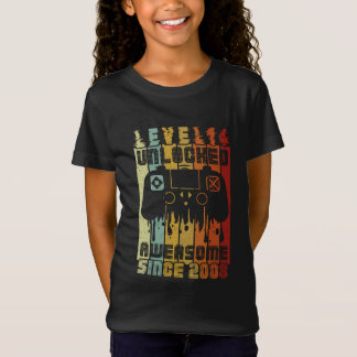 T - Shirt des Geburtstags-Gamers: Stufe 14 (ungesp