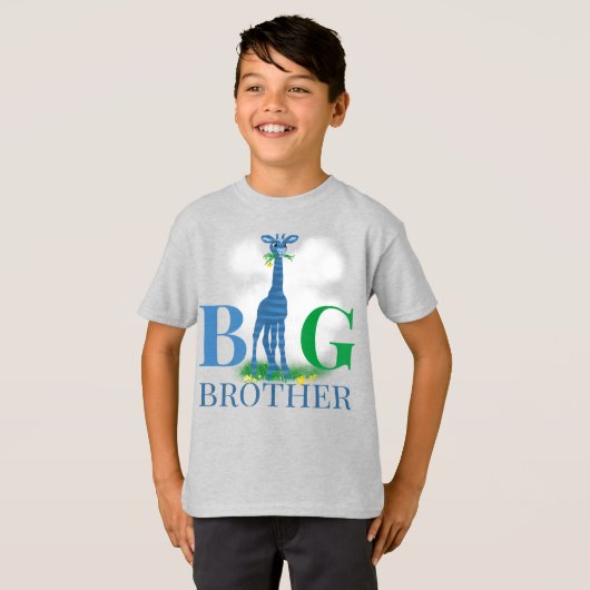 T - Shirt des Großen Bruders niedliche große blaue (Vorne ganz)
