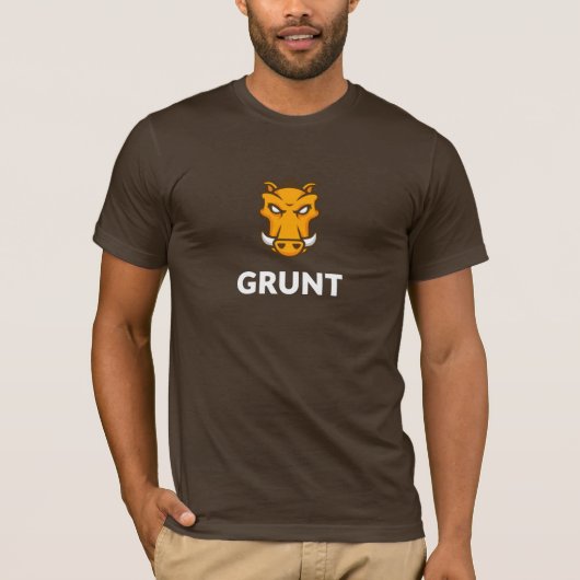 T - Shirt des Grunzen-JS (Brown) (Vorderseite)