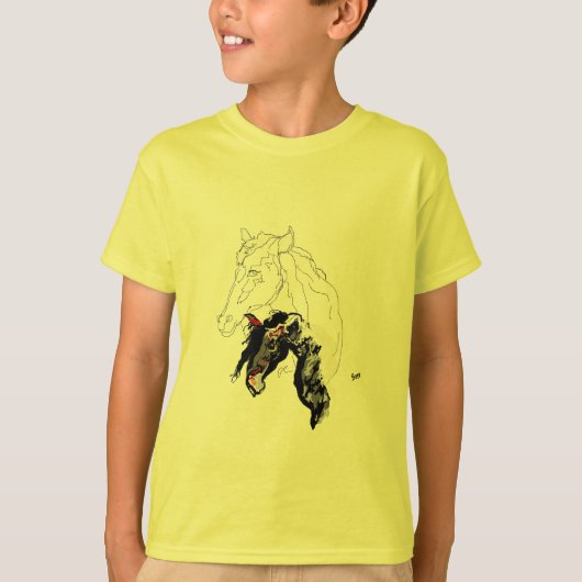 T - Shirt des Jungen : Pferd im Pferd (Vorderseite)