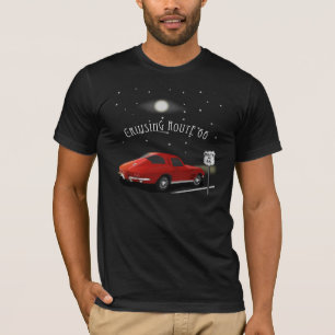 T - Shirt des klassisches Auto-kreuzender Weg-66