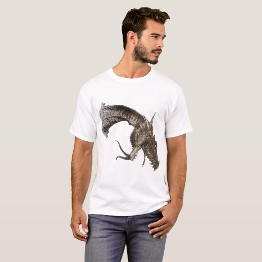T - Shirt des mittelalterlichen Drachen (Vorne ganz)