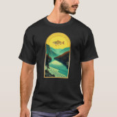 T - Shirt des Ozarks Missouri Landschaftsfischsees (Vorderseite)