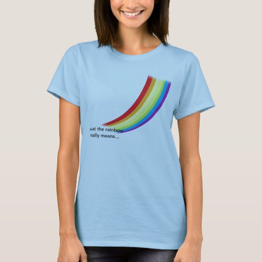 T - Shirt des Regenbogen-W/Scripture (Vorderseite)