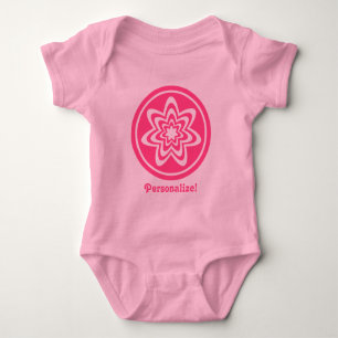 T-Shirt des Säuglings der Blumenexplosion, rosa Baby Strampler