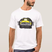 T - Shirt des Schachbrett-Fahrerhaus-Taxi-Fahrers (Vorderseite)