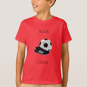 T - Shirt des SOCCER-Jungen, personalisierter Name