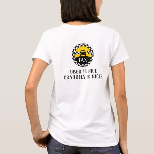 T-Shirt des Taxi-(ALIAS Großmutter) (Rückseite)