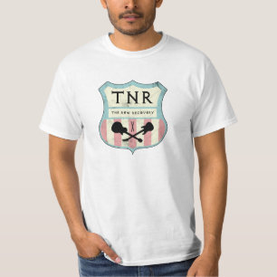 T - Shirt des TNR Straßen-Zeichen-(Schaum, Creme