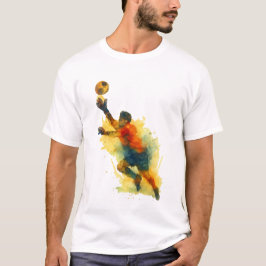 T-Shirt des Torhüters - Wasserfarbenspiel Fußball 