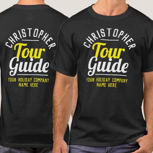 T - Shirt des Tour Guide auf beiden Seiten gedruck