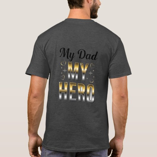 T - Shirt des Vaters | "Mein Vater mein Held" (Rückseite)