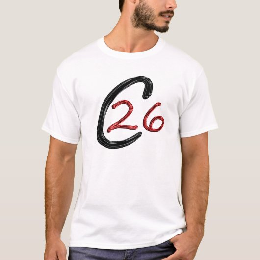 T - Shirt des Weiß-C26 (Vorderseite)